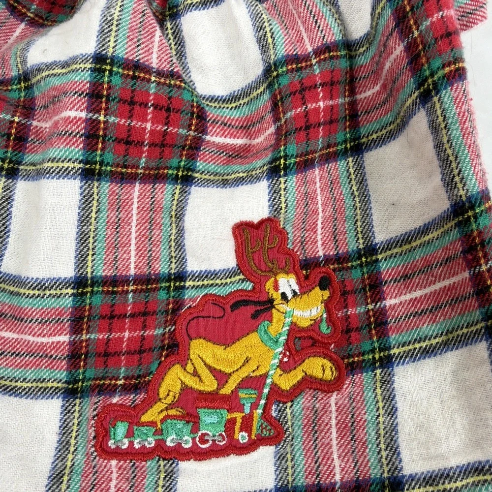 Disney Mickey Mouse Pluto‎ Dog Apparel Plaid Pajamas Xs